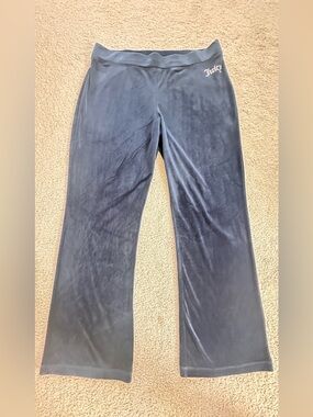 Juicy Couture Girls' Black Velour Bootcut Pants size XL